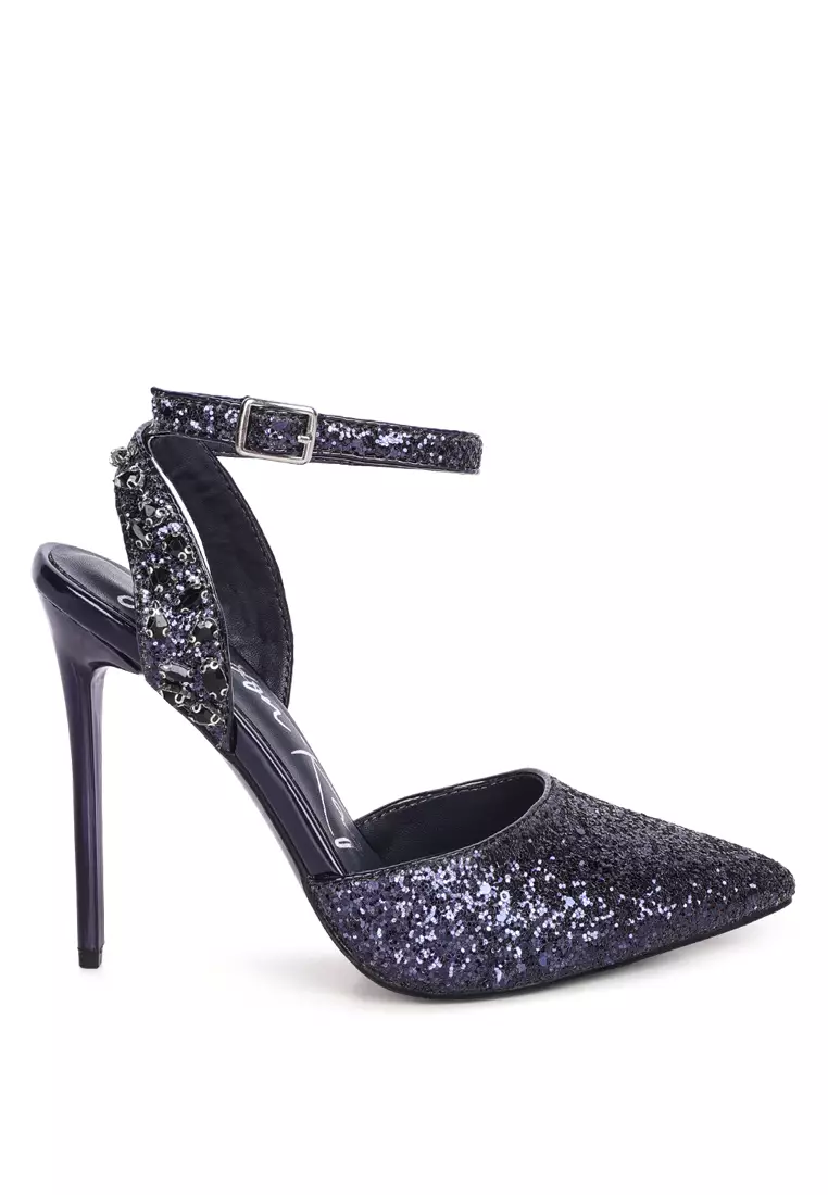 Blue deals glitter sandals