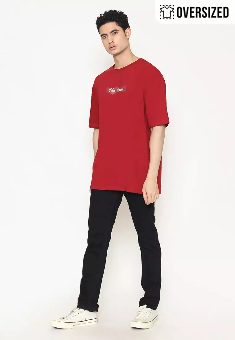 POLICE T-Shirt Cotton Oversized Pria 2079260021