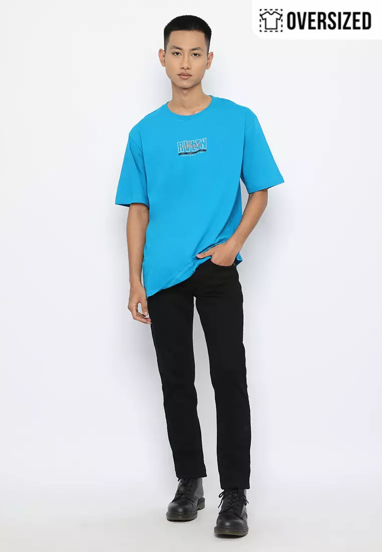 RBJ T-Shirt Cotton Oversized Pria 2079230171