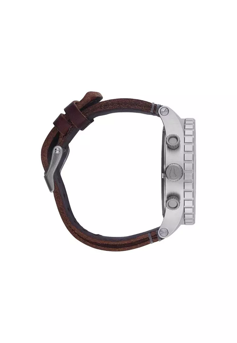 NIXON 51-30 CHRONO LEATHER GREY/ROSEGOLD A1242064