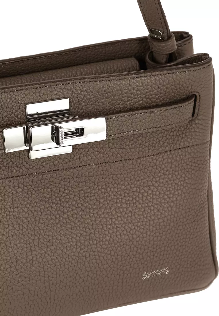 SAOIRSE Soft Structural 扣子皮帶迷你袋 II - 暖象灰色