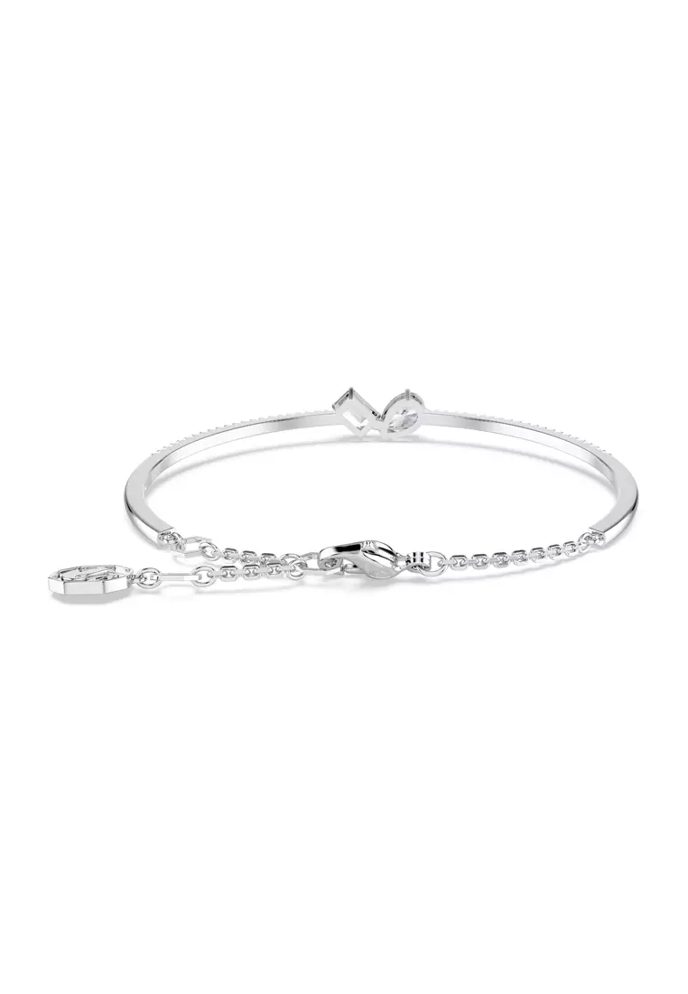 Buy Swarovski Mesmera bangle, Mixed cuts, White, Rhodium plated Online ...