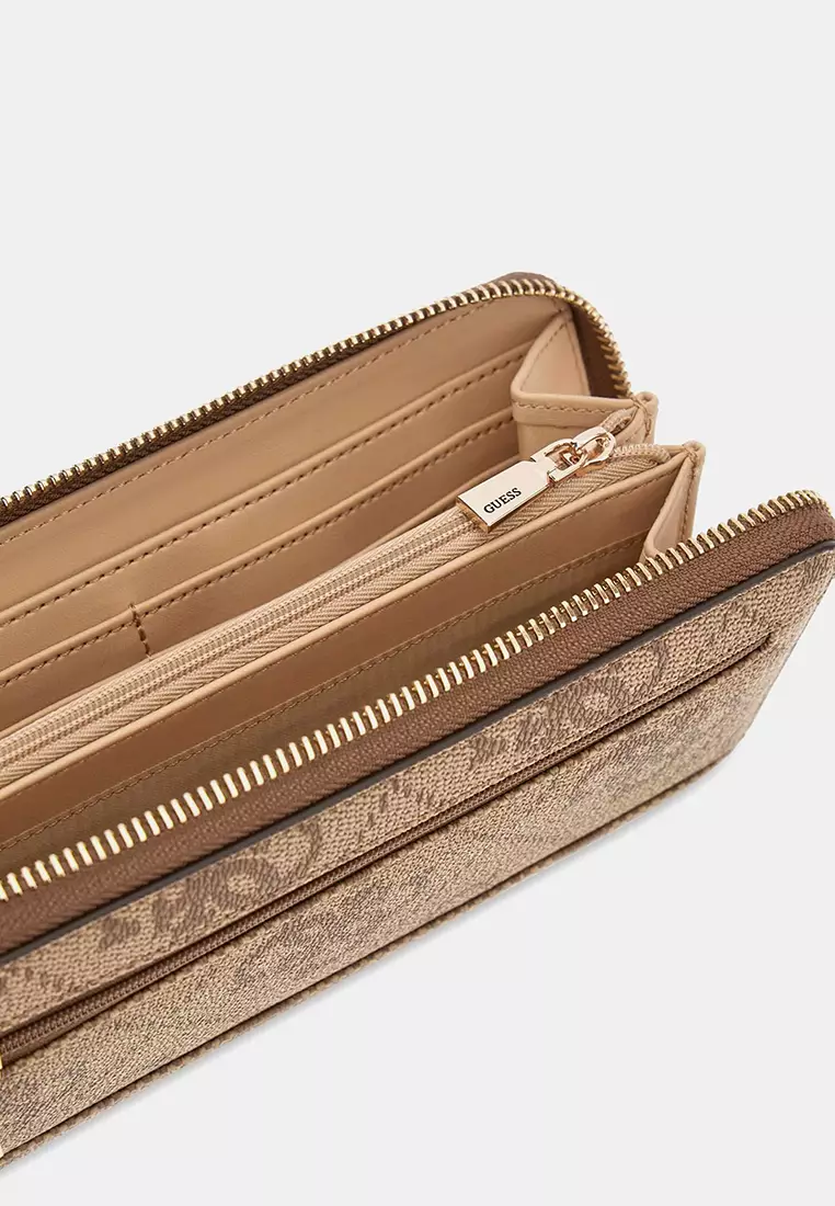 Janie Logo Large Zip Around Wallet