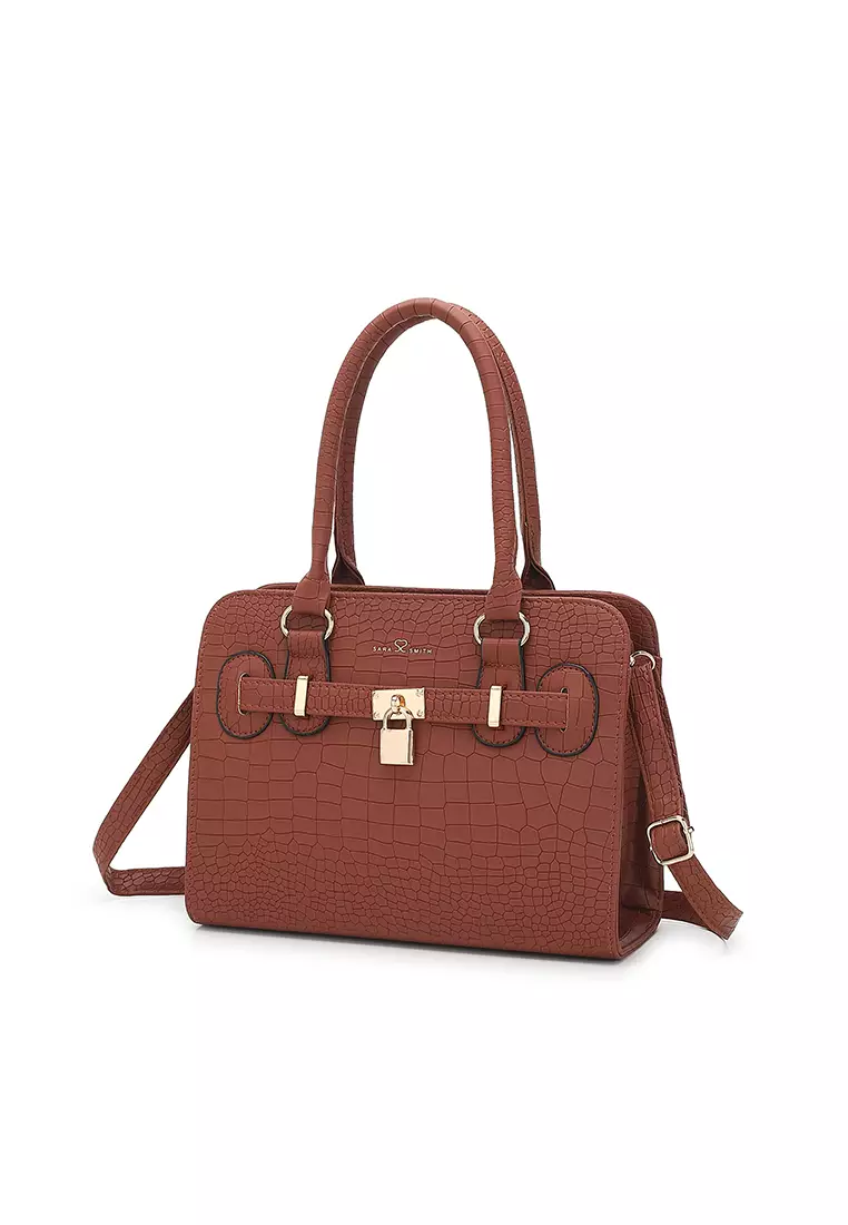 Women's Top Handle Bag / Sling Bag / Crossbody Bag / Shoulder Bag (Tas Tangan Wanita / Tas Selempang Wanita / Tas Bahu Wanita) - Cokelat