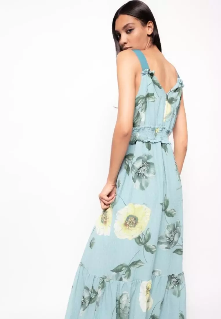 Buy Pinko PINKO Dress with maxi-rose print 2025 Online | ZALORA