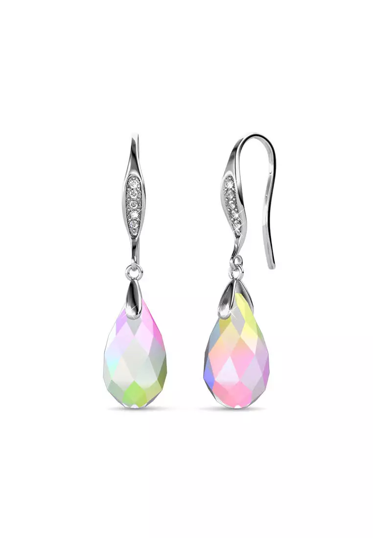 Droplet Hook Earring AB Rainbow - Anting Crystal Swarovski by Her Jewellery