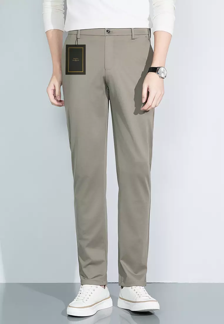 桑蠶絲小直筒西褲 WK-JBD905