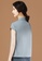 A-IN GIRLS blue Fashion Solid Color Stitching Blouse 3B0E5AAFDAC120GS_2