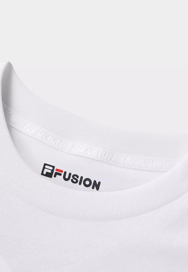 FILA FUSION INLINE URBAN TECH Women Short Sleeve T-shirt (White / Violet)