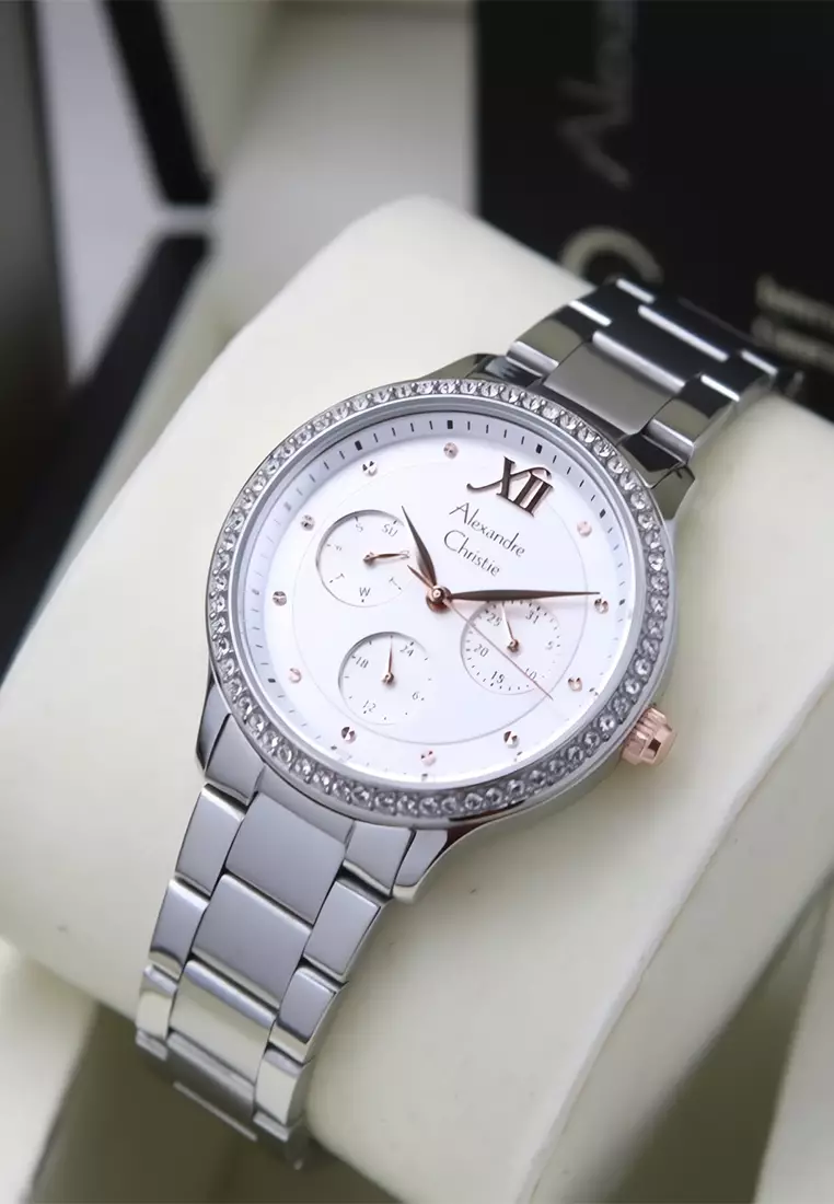 Alexandre Christie - Jam Tangan Wanita - Silver - Stainless Steel - 2A48 BFBSSSLRG