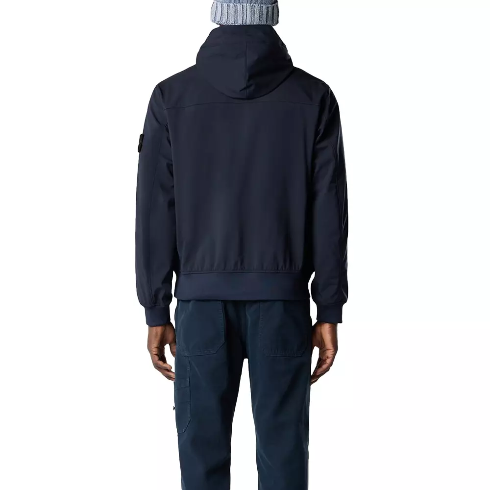 4100118 Light Soft Shell-R E.Dye Technology In Recycled Polyester Hooded Jacket Navy Blue