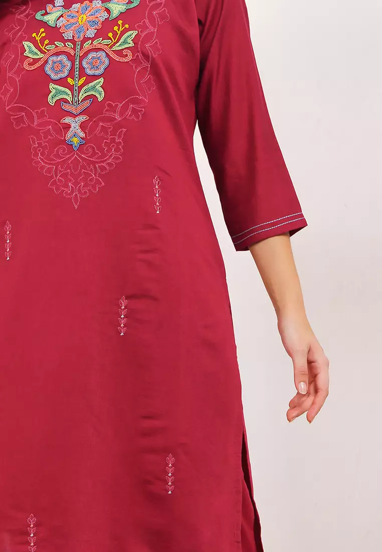 Chanira Festive Rana Tunic Set-Pink