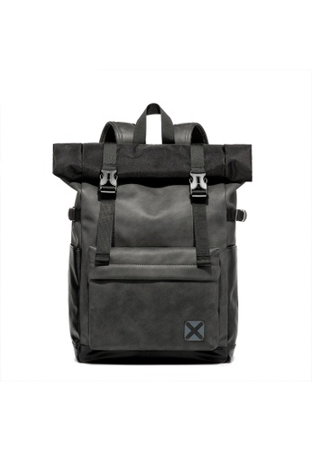 Lara black Men's Leather Large backpack - Black C2026AC61F0D8FGS_1