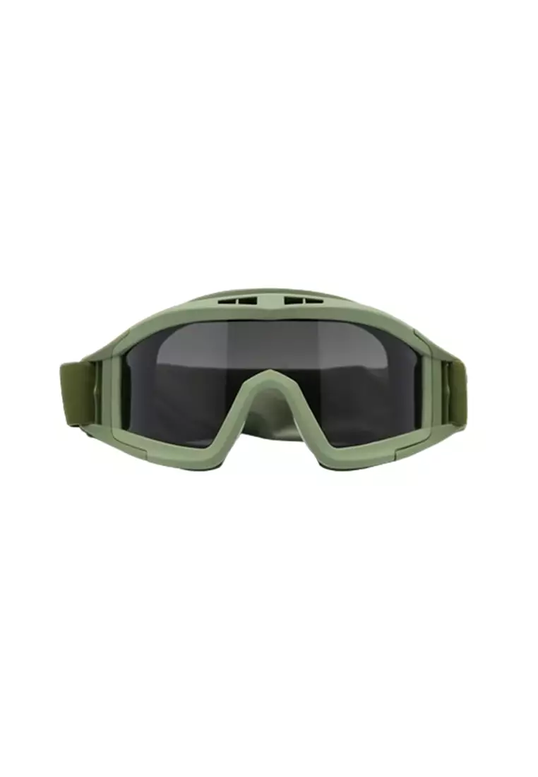 Owen Kacamata Olahraga Taktis Airsoft Ski Goggles with 3 Lens ORIGINAL - Army Green