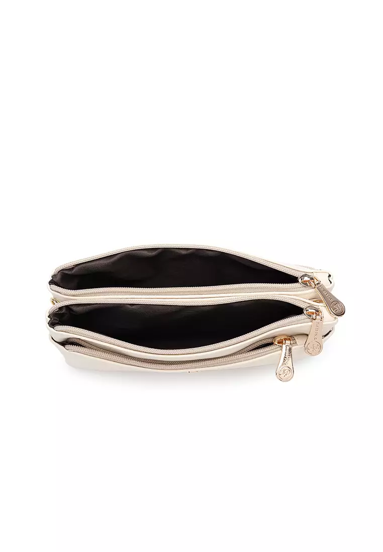 Women's Sling Bag / Crossbody Bag / Wristlet (斜孭袋 / 腕带錢包) - 米黃色