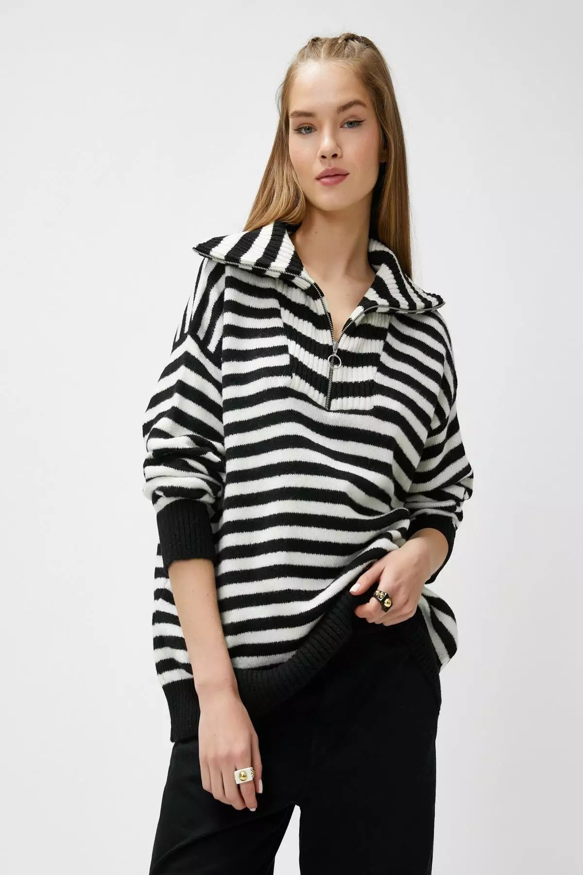 Black Striped Sweater
