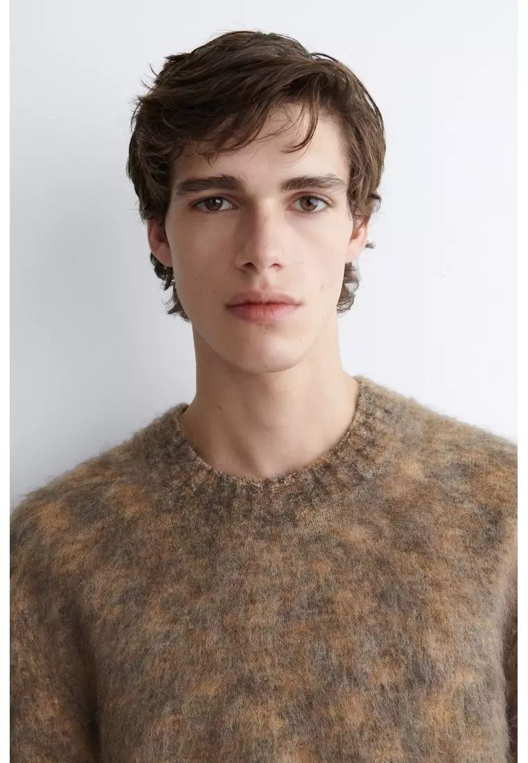 SPACE-DYED MOHAIR-BLEND CREW-NECK JUMPER