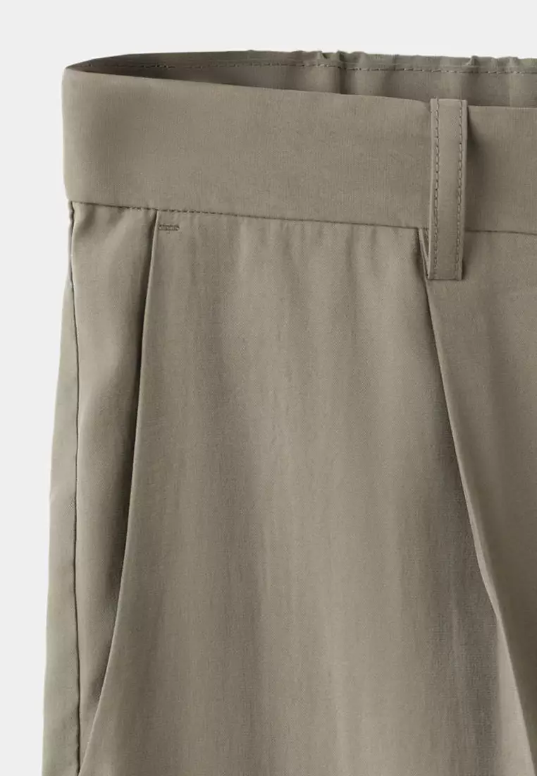 Regular-Fit Pleated Trousers