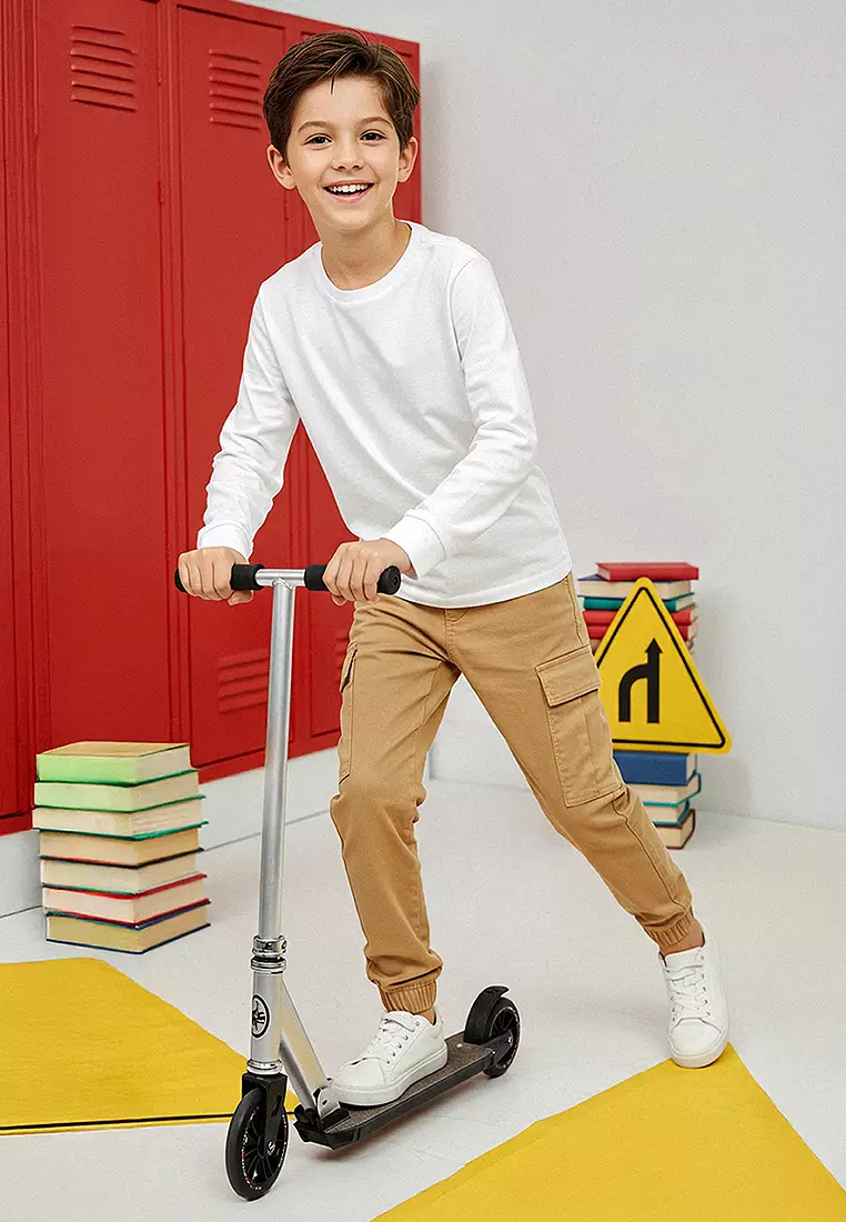 Plain/Basic Gabardine Boys School Trousers