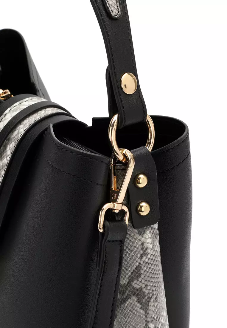 Top Handle Bag / Sling Bag / Crossbody Bag - Black