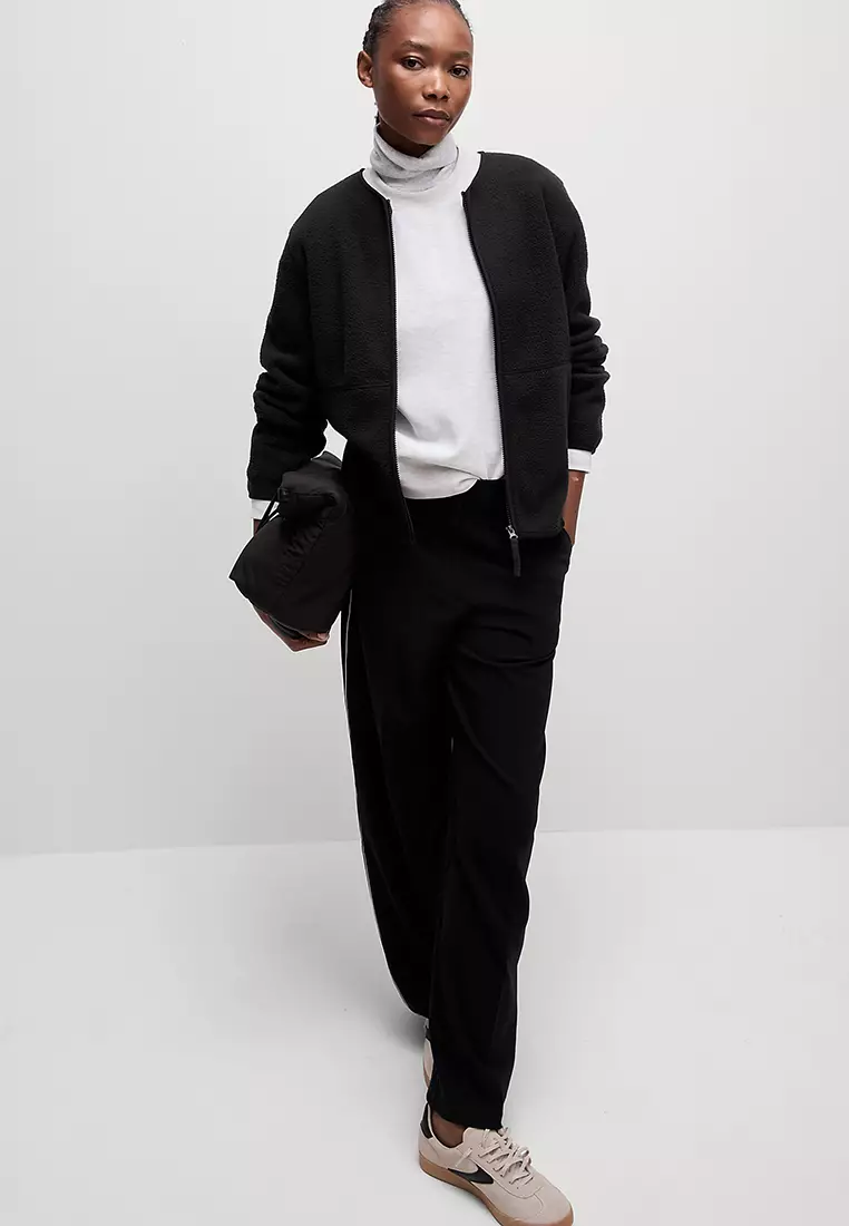 Crew Neck Zip Up Sweatshirt