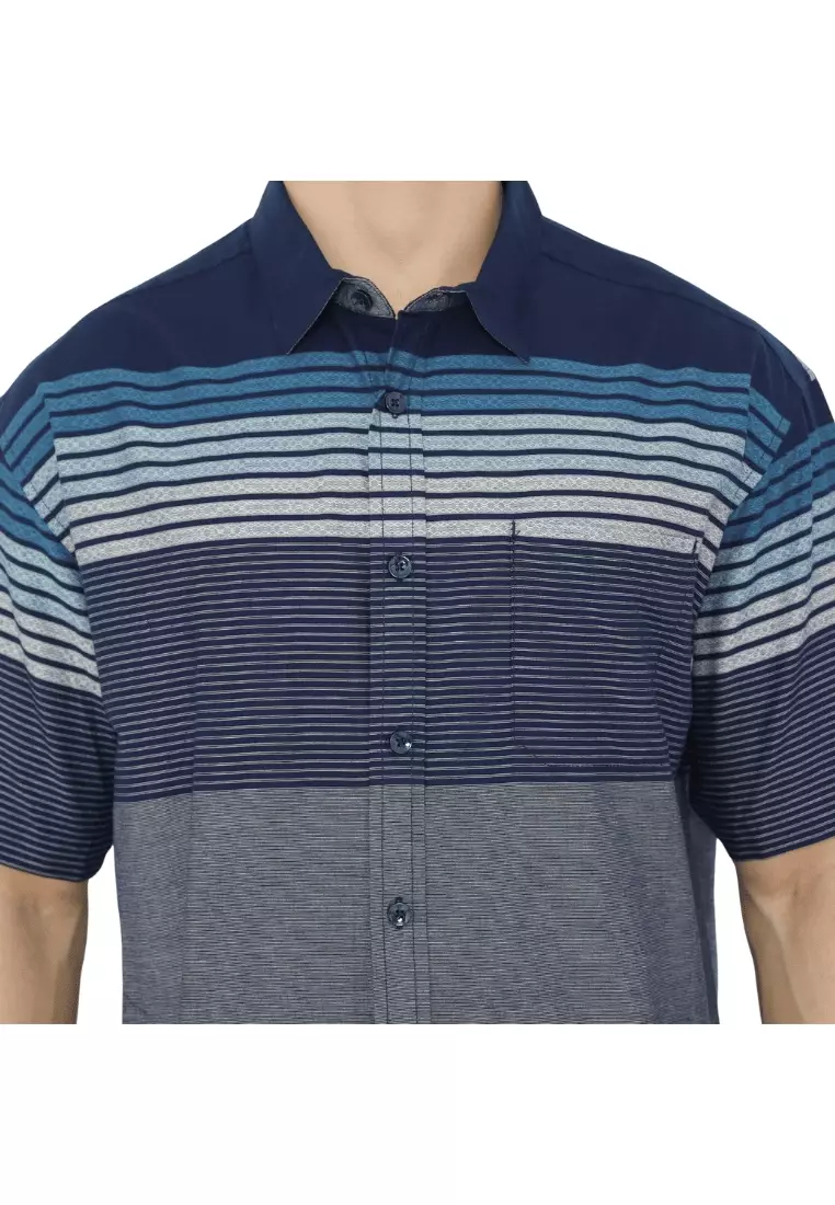 POLICE Kemeja Border Printing Regular Fit Pria