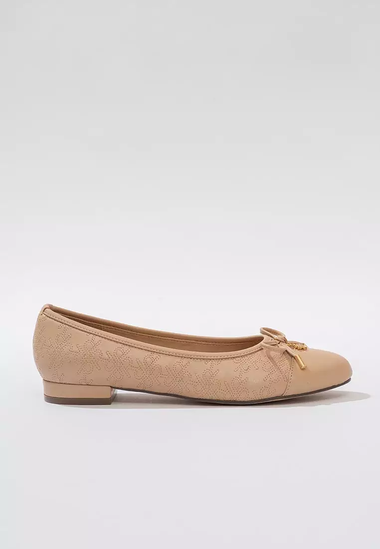 Ria Miranda Hazelnut  Miranda Quilted Flatshoes