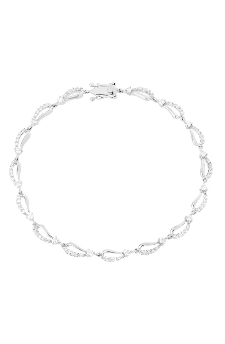 GOLDHEART Diamond Bracelet in Astral Rays, White Gold 750 - 18cm