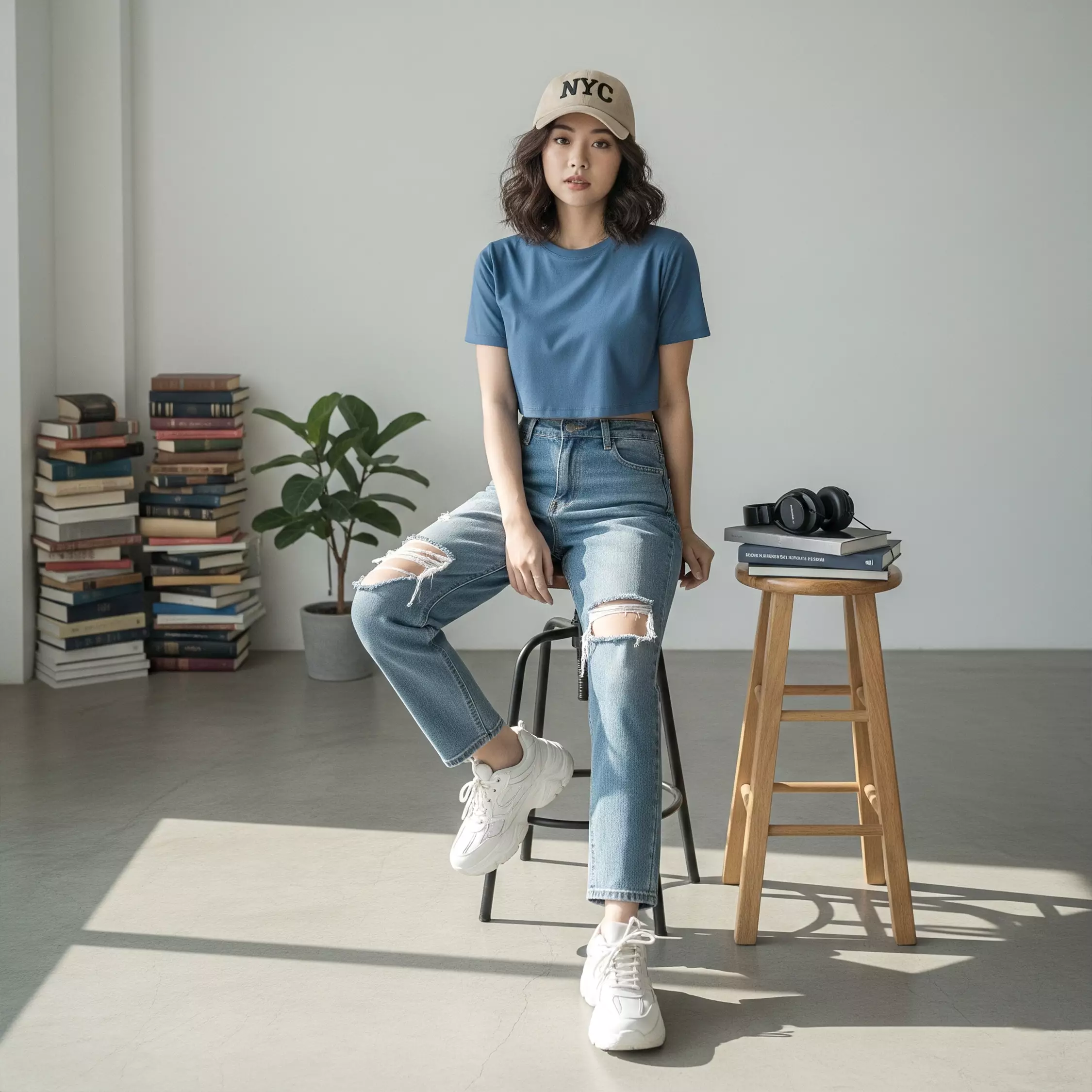 Kale VIONA ATLANTIC SEA / Atasan Crop Wanita / Kaos Wanita / Baju Cewek