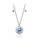 Glamorousky silver Christmas Elk Pendant with Blue Austrian Element Crystal and Necklace AA501AC7F7F8CFGS_1