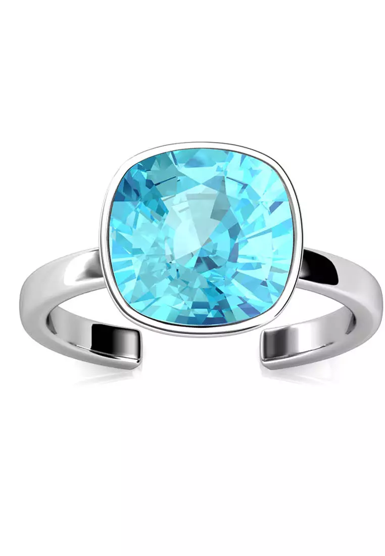 Amethyst Ring Blue WG - Cincin Crystal by Her Jewellery