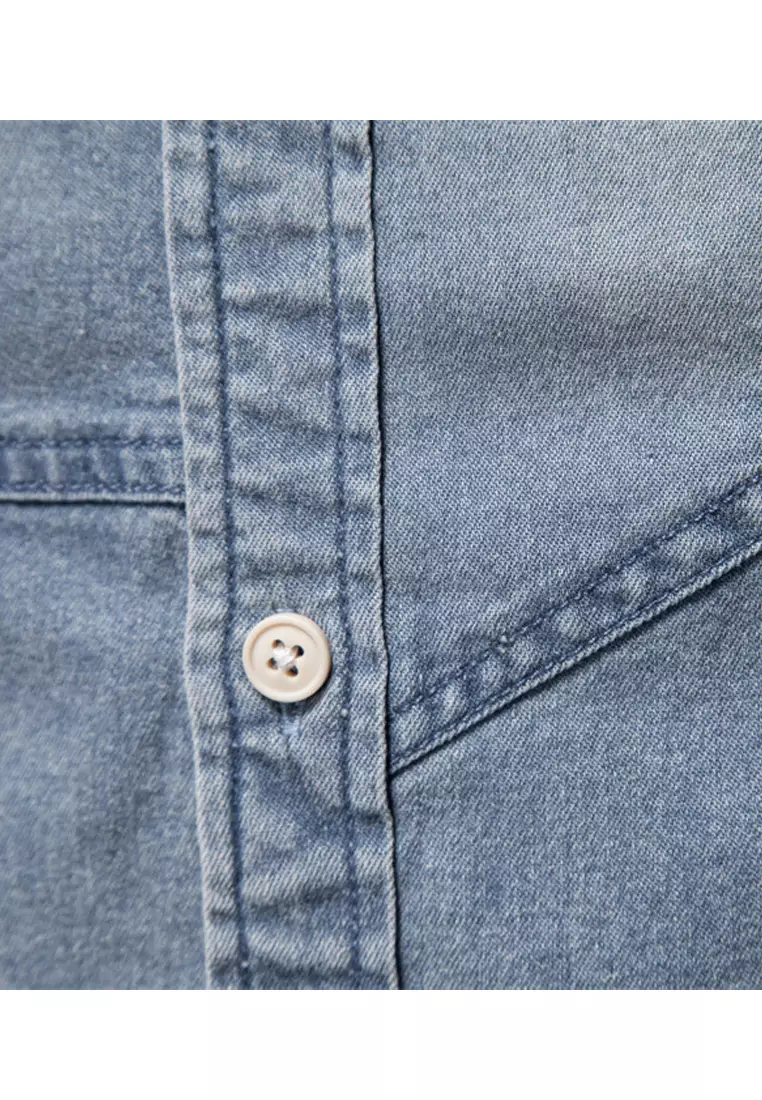 Slim Long Sleeve Denim Shirt AX6036