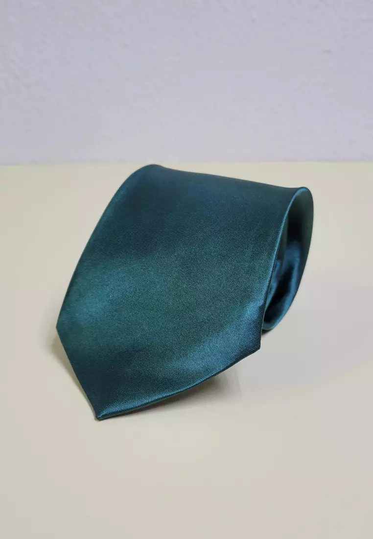 Kings Collection Solid Color Army Green Tie Formal Necktie For Men 