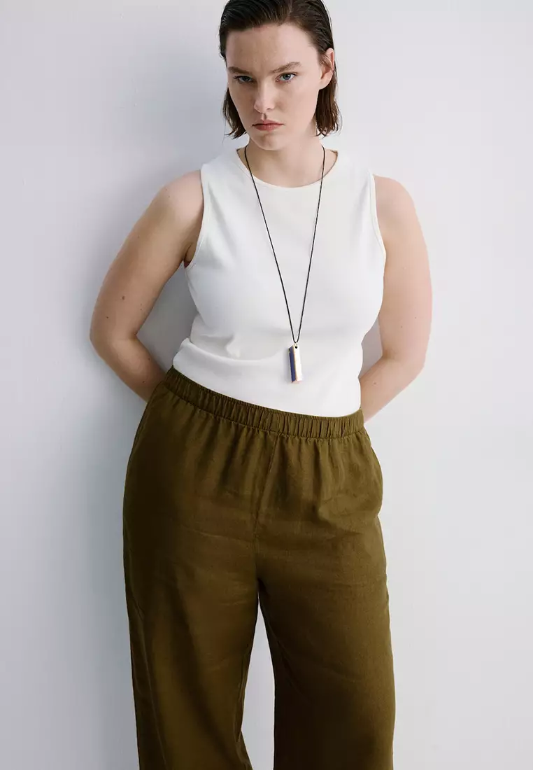 Straight Linen Trousers