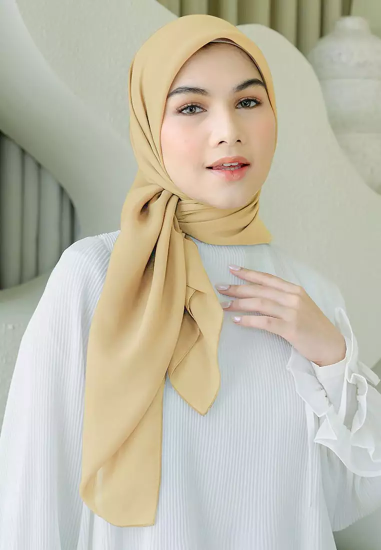 Polly Cotton (Hijab Segiempat Bella Square) Khaki