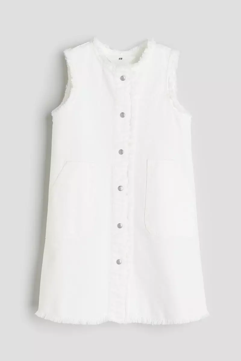 H&m white best sale denim dress