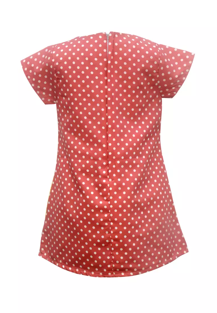 Two Mix Dress Anak Katun Perempuan Size 1-8 4204 Coklat