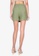 ZALORA BASICS green Wrapover Shorts with Buttons 8FB83AAA9127F5GS_2