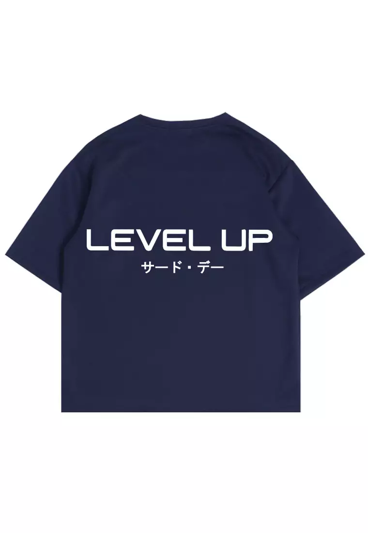 MTV55 Kaos Oversize Gym ScubaLux "level up" navy