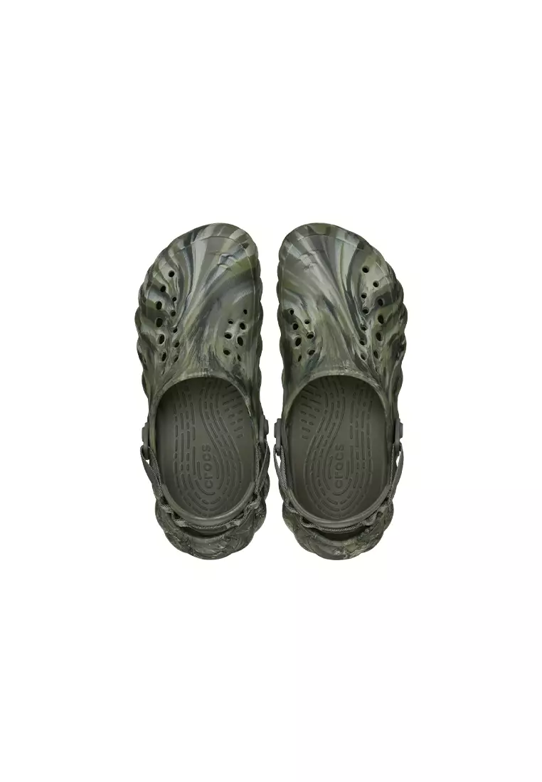 Echo Marbled Clog in Dusty Olive Multi