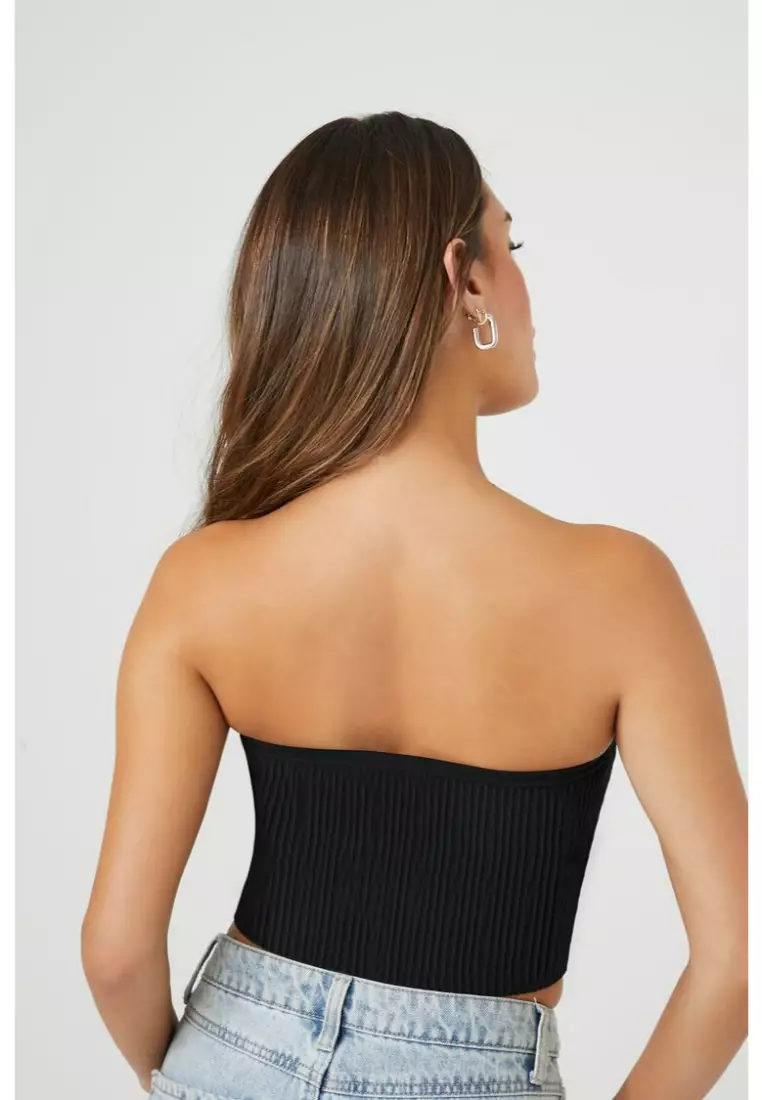 Buy FOREVER 21 Compact Ribbed Knit Tube Top 2024 Online