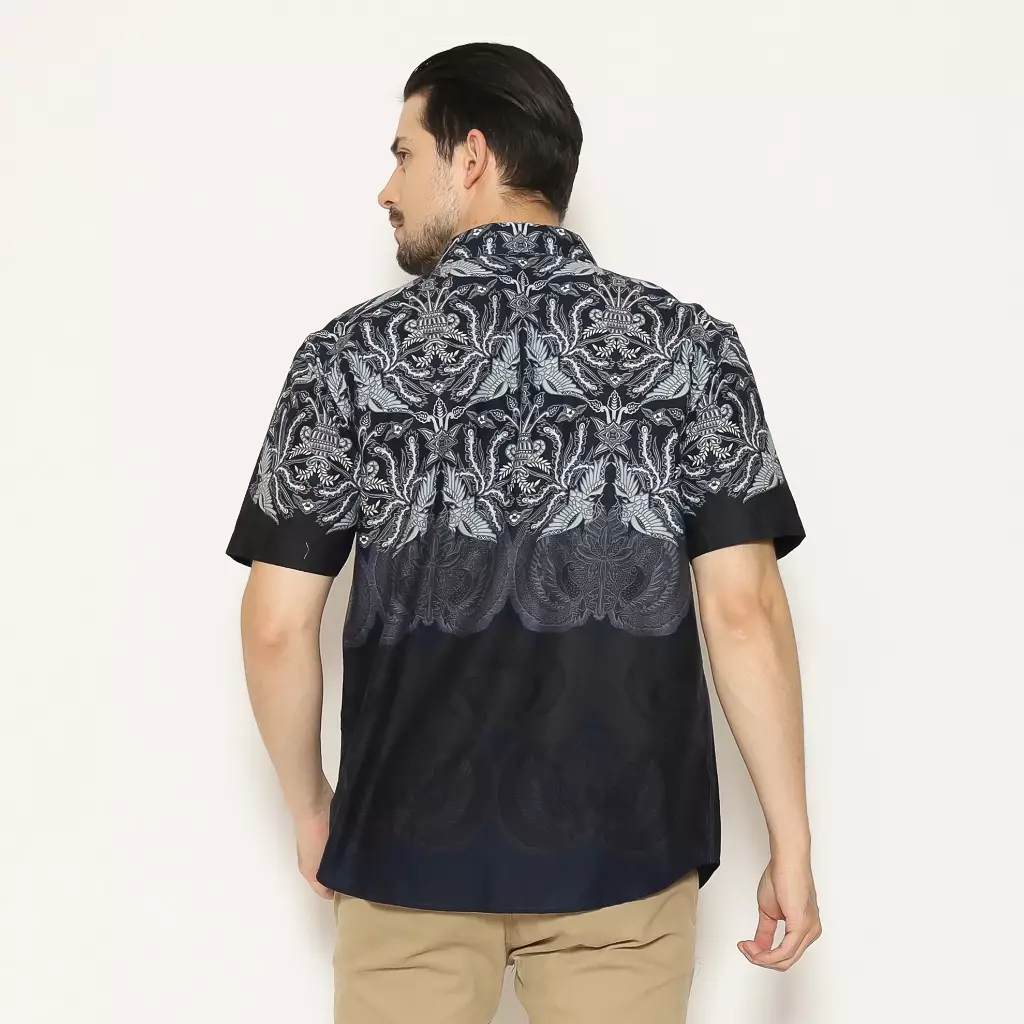 AMK Kemeja Batik Pria Lengan Pendek SHB Sahala S/S Blue