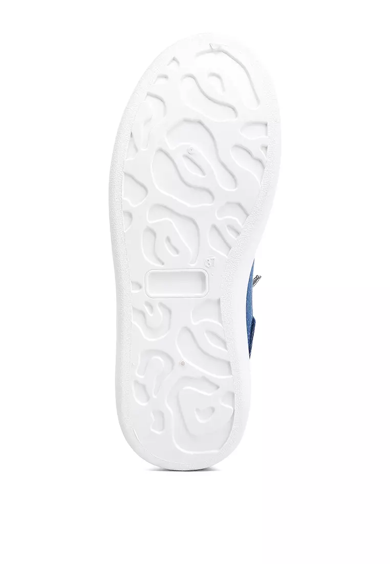 Denim Low Flatform Heel Sneakers