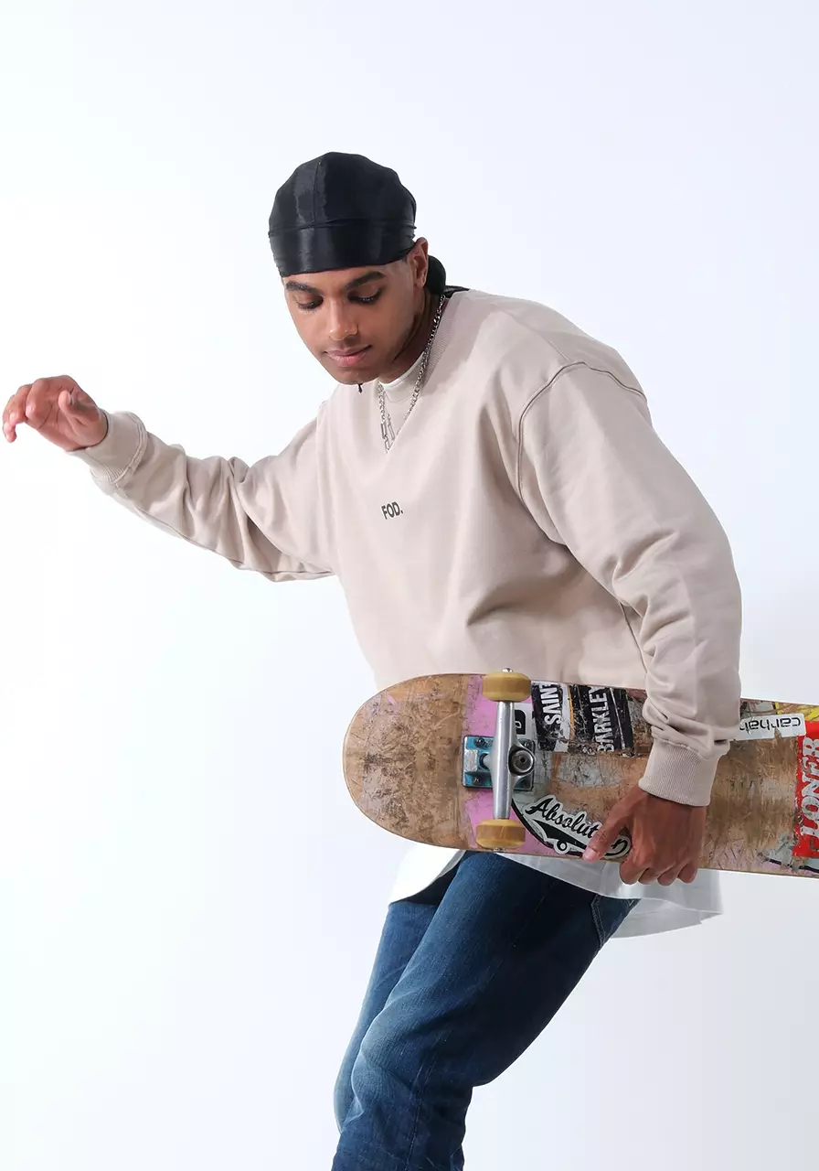 Sweater Hoodie Pria Crewneck Irving Khaki