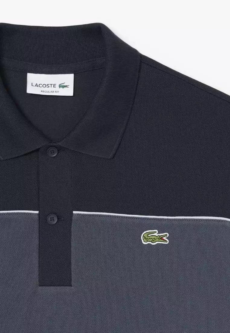 Regular Fit Colour-Block Piqué Polo Shirt