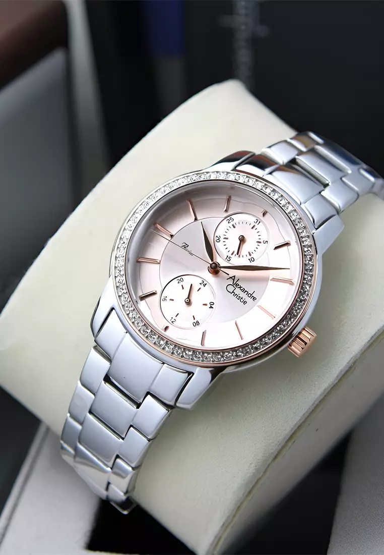 Jam Tangan Wanita Alexandre Christie Passion AC 2A87 BFBSSPURG Light Pink - Stainless Steel