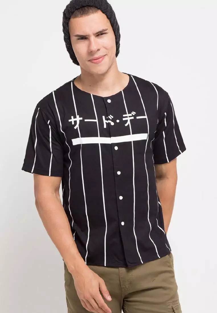 MTG50 men  katakana underline baseball jersey unisex pria
