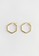 TOUGO gold 18 K Gold Plated Hexagon Hoop Earrings 0A9E5AC7CFCBDDGS_3