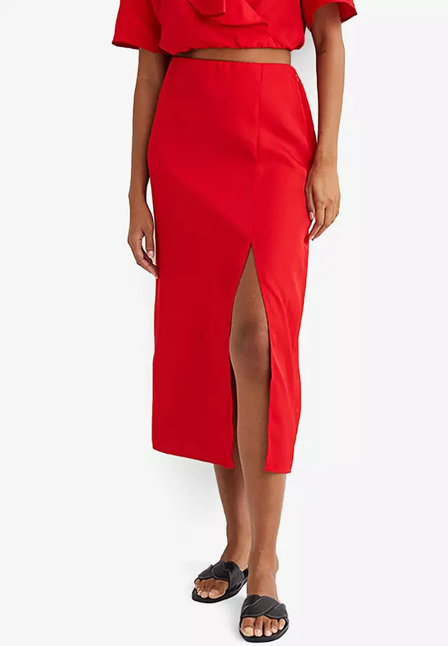 H&m shop red skirt