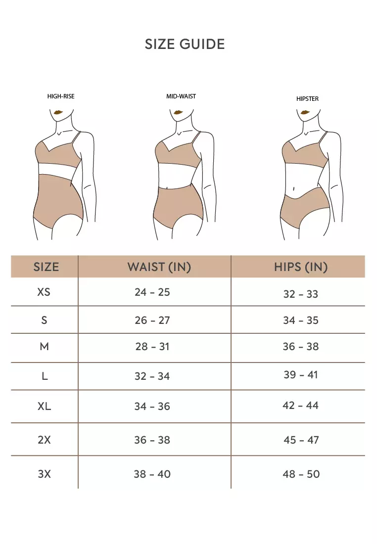 Next to Skin Ladies Women Seamless Heatpress Comfort Silk Soft High Rise Shaper Panty Clara-01 - 3in1 (Assorted)